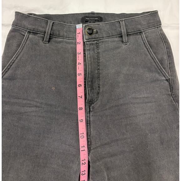 Ann Taylor Gray Wide Leg Trouser Pant Size 2 - Picture 6 of 9